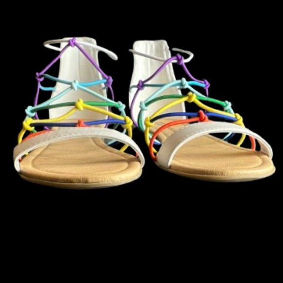 EUC - CL by Laundry Multicolored Knotted Sandal Women's Size 7.5 - Picture 7 of 9